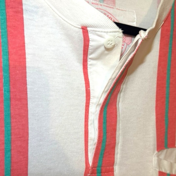 Vintage‎ Claybrooke International Men's Stripe Henley T Shirt  XL - Picture 5 of 16
